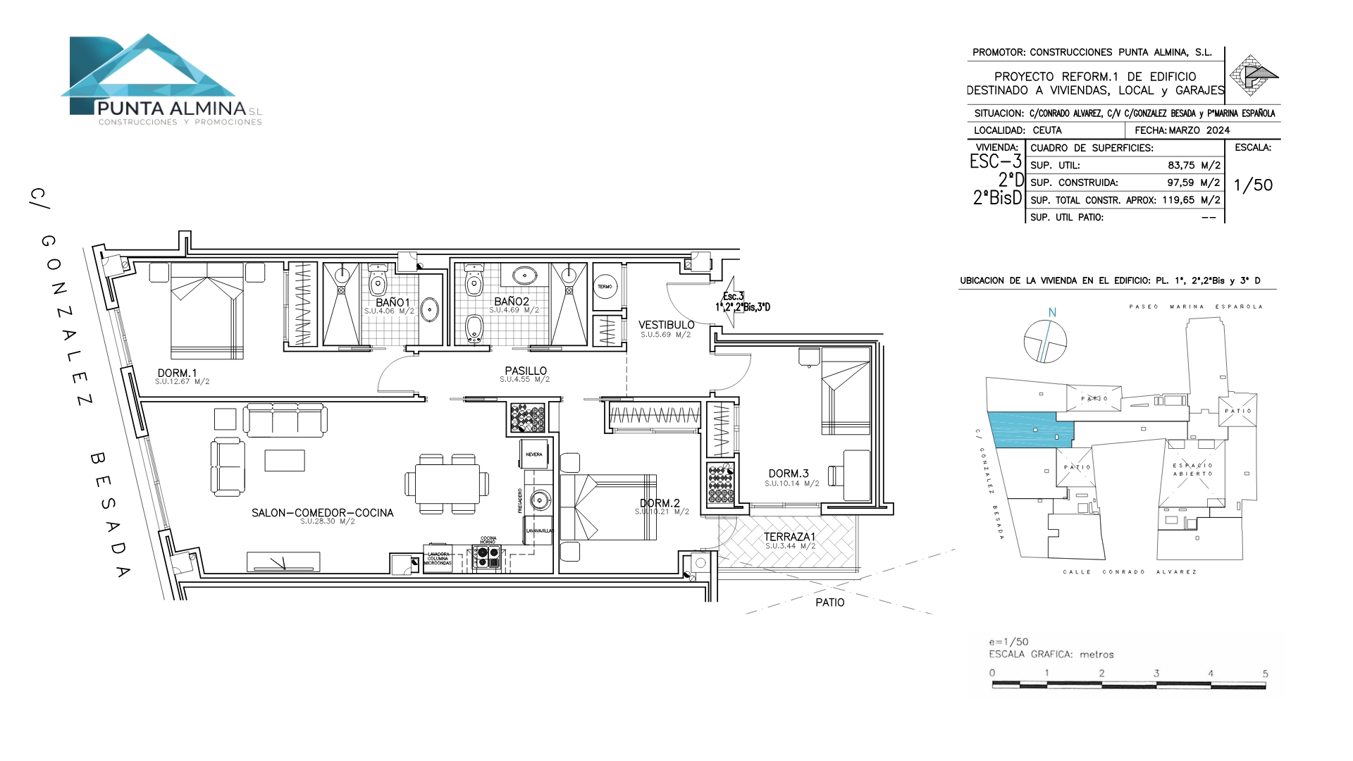 E-3 1º,2º,2ºBis y 3ºD